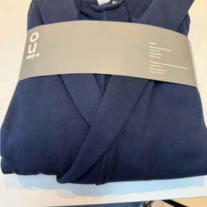 Navy Blue Hooded Robe